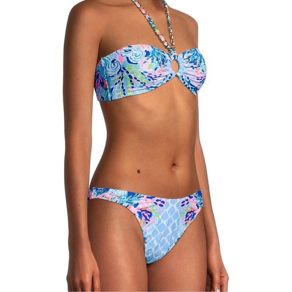 Lilly Pulitzer Ranthia Chain-Strap Bikini Top NWT Size 6 - Picture 2 of 4